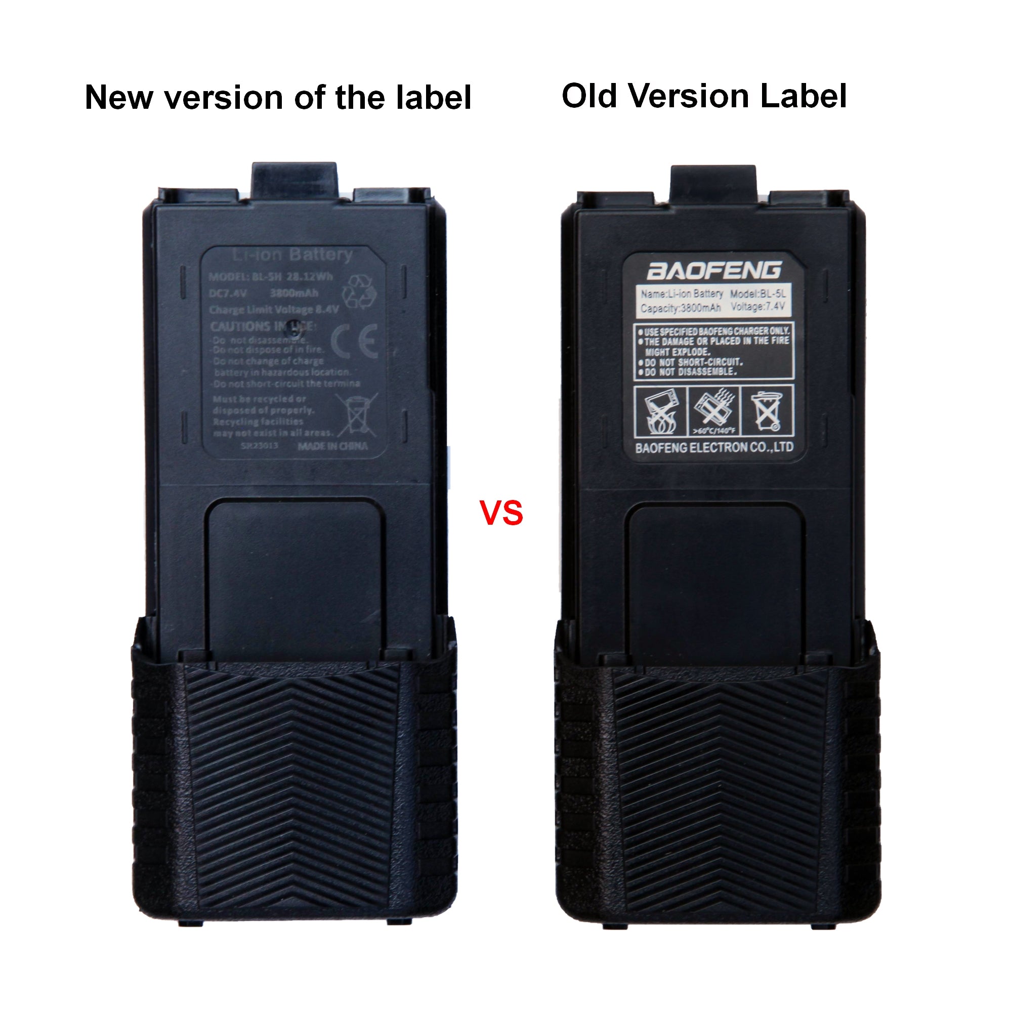 Baofeng batterie 3800mah li-ion battery foruv-5r v2+ uv5rq bf-f8 bf-f8+ bf-f9 bf-f8hp dm-5r two way radio walkie talkie