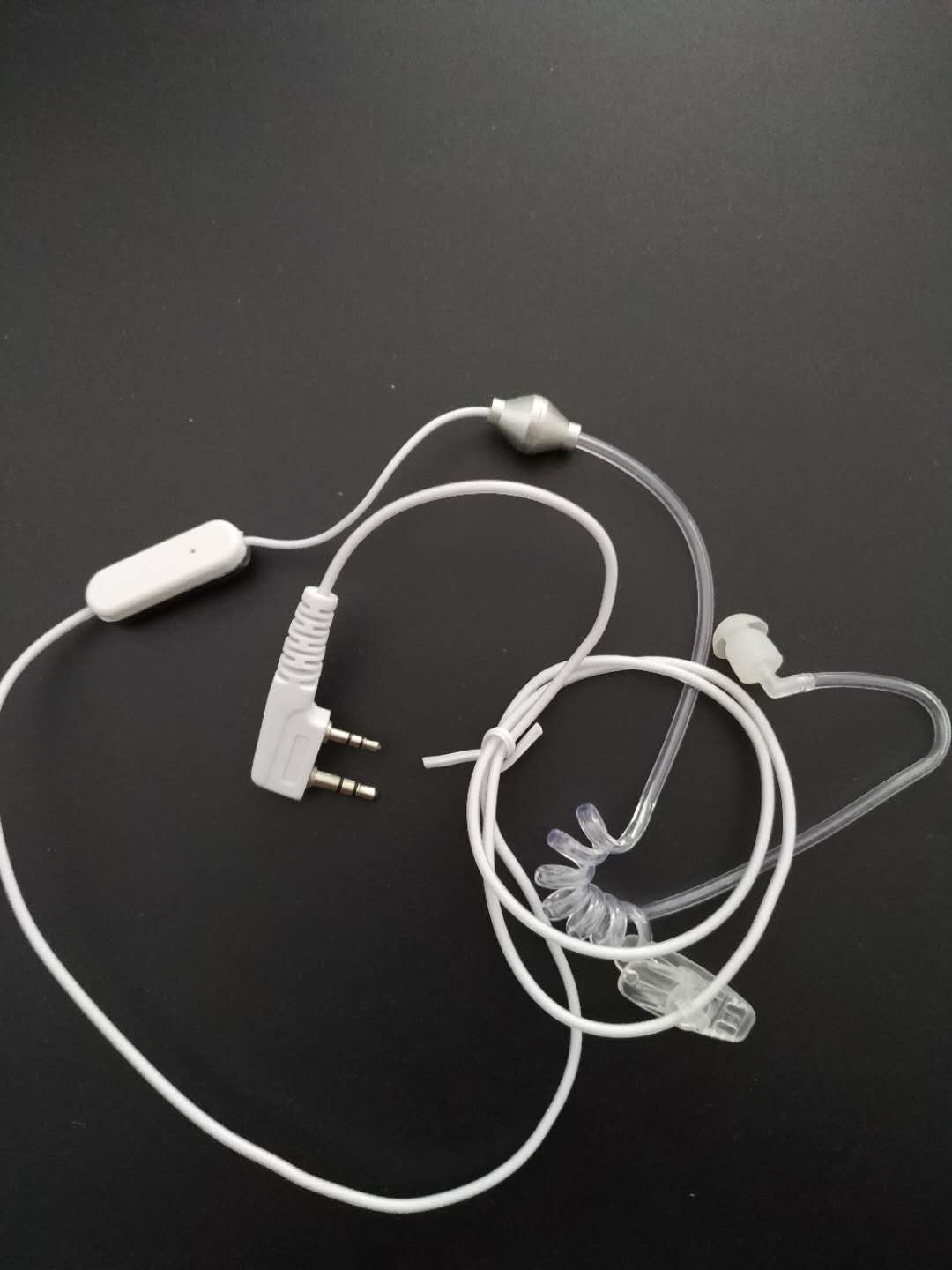 2 Pin white Air ACOUSTIC TUBE RADIO HEADSET EARPIECE FOR KENWOOD PUXING BAOFENG UV-5R UV-5RA 888S RETEVIS RT27 H777 RT-5R 2 WAY RADIO - BAOFENGBFTECH