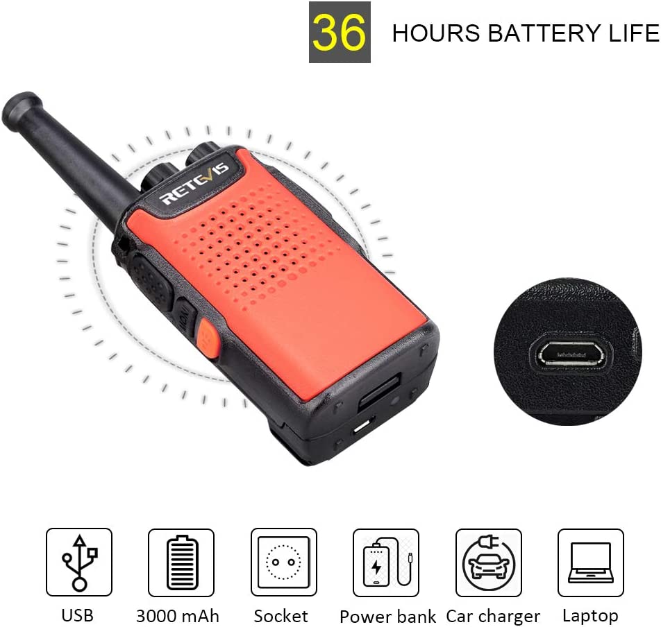 Retevis RT67 Two-Way Radio VOX Flashlight Rechargeable Walkie Talkies(2 Pack) - BAOFENGBFTECH