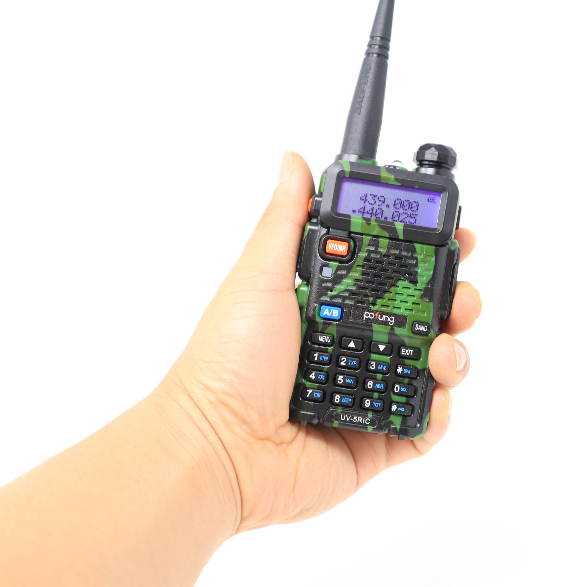 Pofung BaoFeng UV-5RIC VHF 144-148 MHz UHF 430-450 MHz Dual Band Two Way Ham Radio - Camouflage