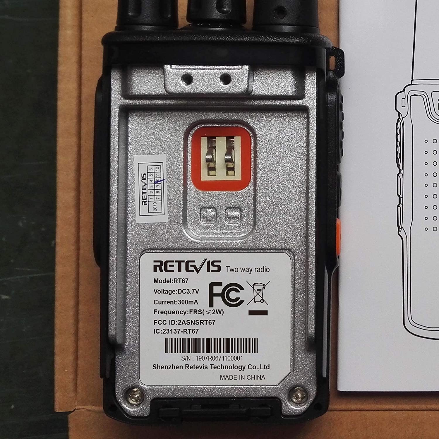 Retevis RT67 Two-Way Radio VOX Flashlight Rechargeable Walkie Talkies(2 Pack) - BAOFENGBFTECH