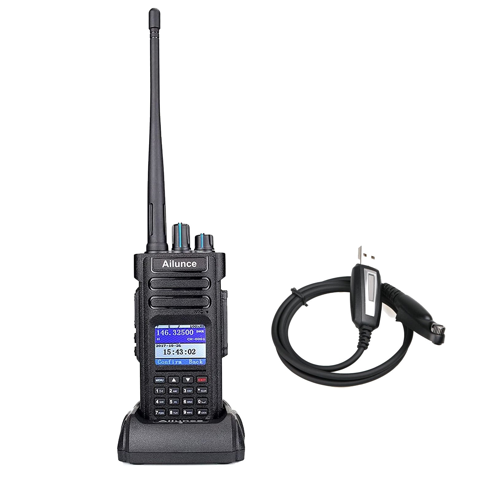 Ailunce HD1 DMR Radio Dual Band, IP67 Waterproof Digital Analog Two Way Radio With USB Programming Cable - BAOFENGBFTECH