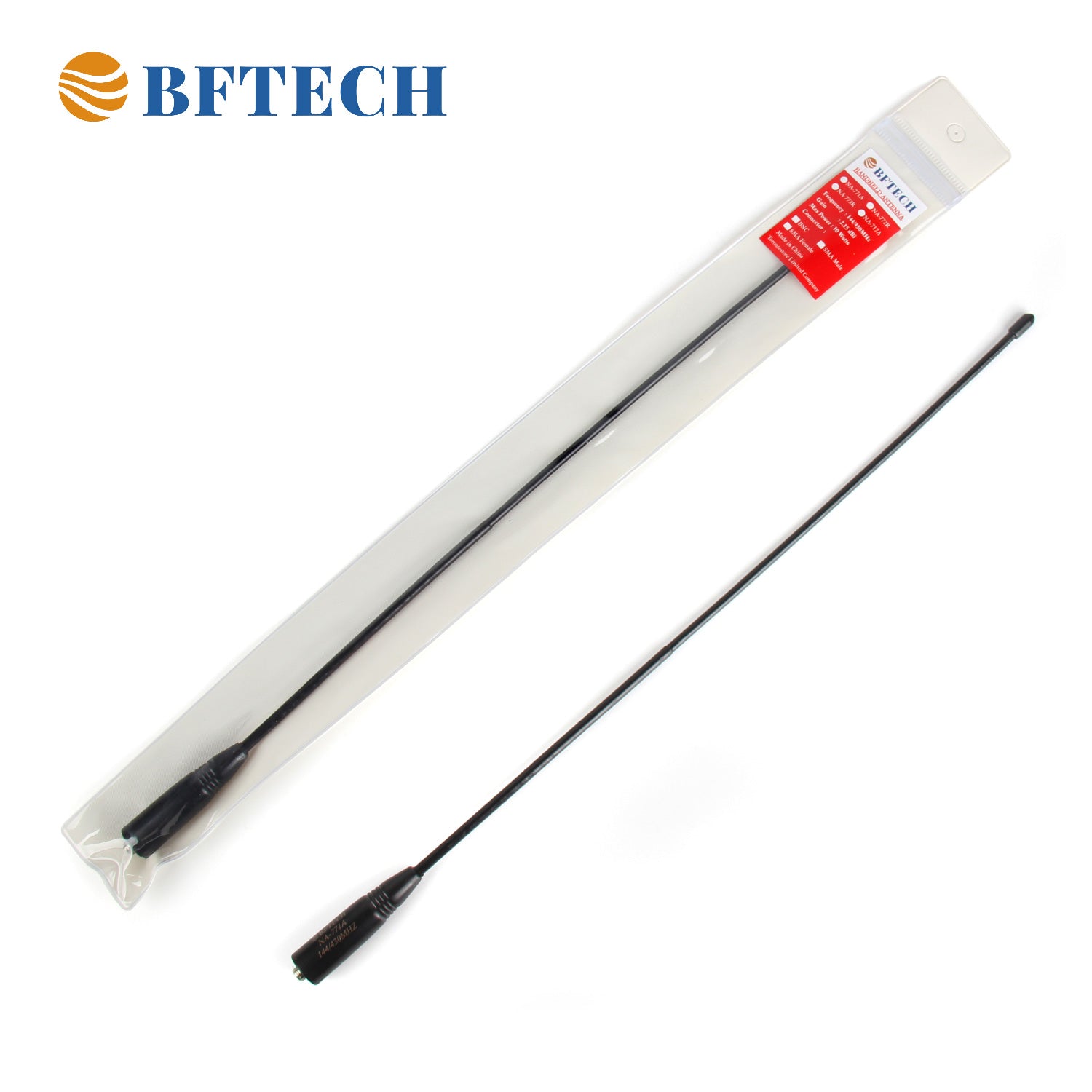 BFTECH NA-771 A 15.6-Inch Dual Band Antenna (144/430Mhz) SMA Female High gain Handheld Antenna - BAOFENGBFTECH