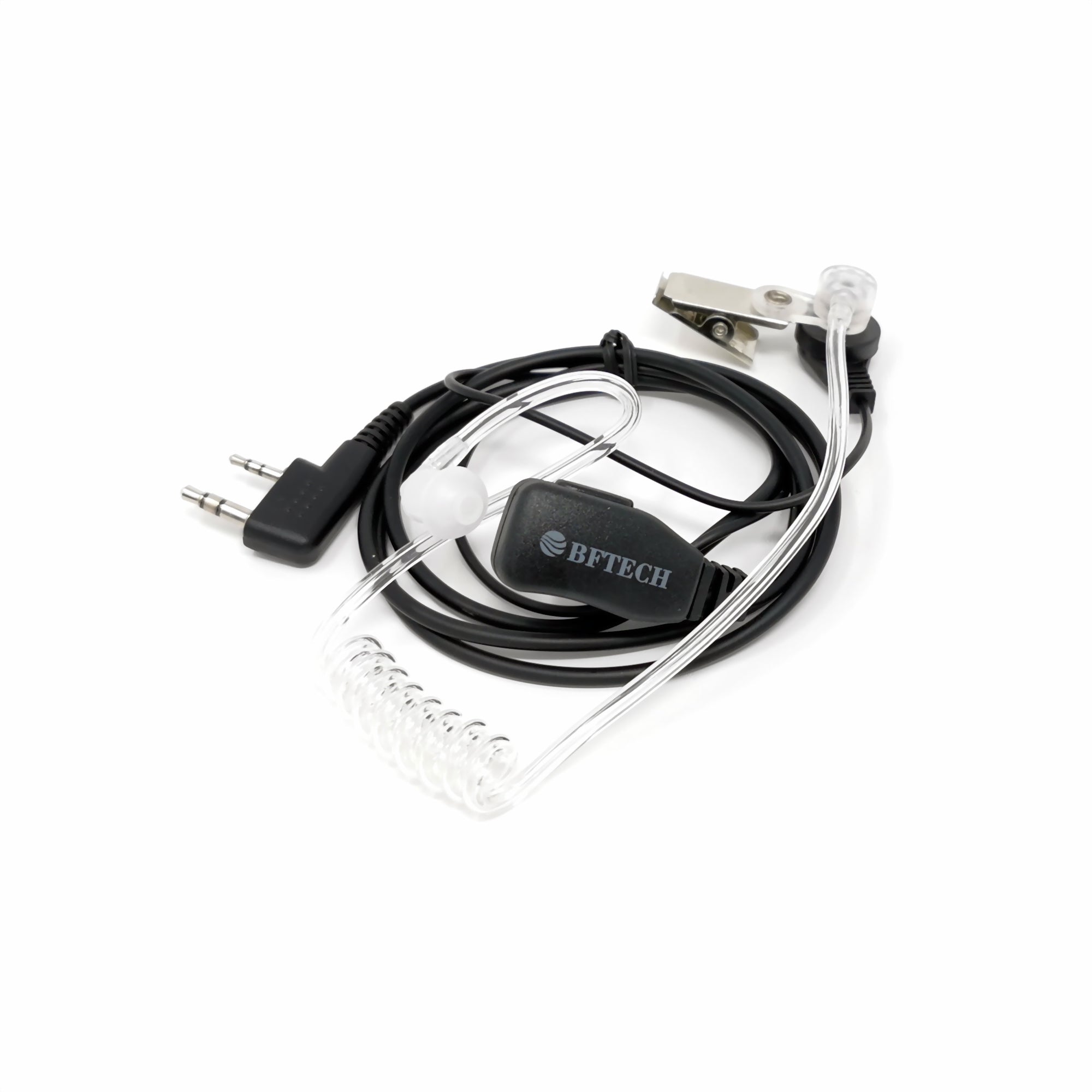 BFTECH HP1000 2 Pin PTT Mic Covert Acoustic Tube Earpiece Headset for Kenwood TYT BAOFENG UV5R 888S Retevis BFTECH F8RT Radio - BAOFENGBFTECH