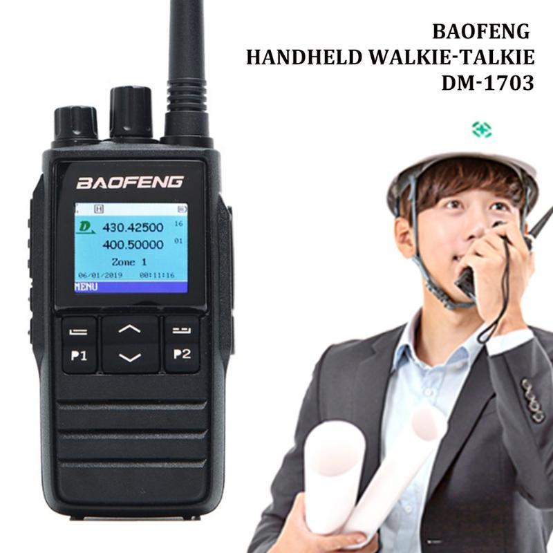 Baofeng dm-1703 dual band dual time slot dmr digital/analog tow way radio vhf/uhf mhz 1024 channels ham radio