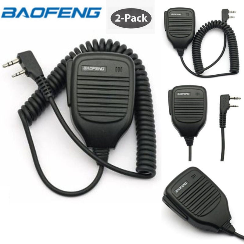 Baofeng Original Accessories Speaker Mic for Baofeng BF-F8HP BF-888S UV-5R UV-5RA UV-5RB UV-5RC UV-5RE (2-PACK) - BAOFENGBFTECH