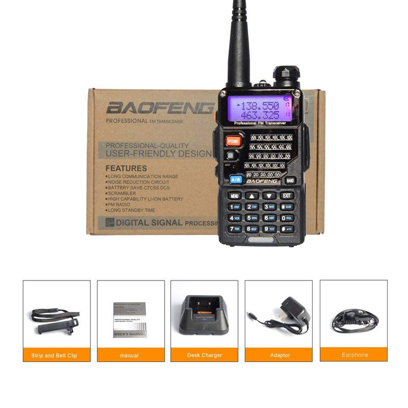 Baofeng UV-5RE UHF VHF Radio Dual-Band 128 Channels Upgrade Enhanced Metallic Version Portable Radio