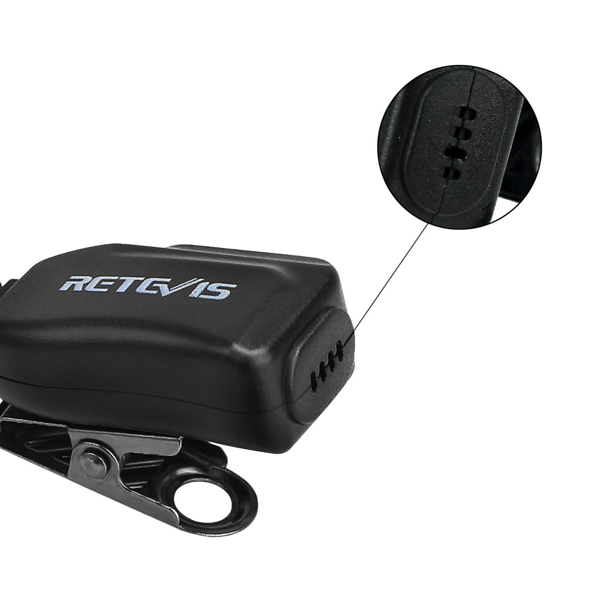 Retevis EEK012 Adjustable D-Shape Earpiece with PTT Mic (2-Pin)