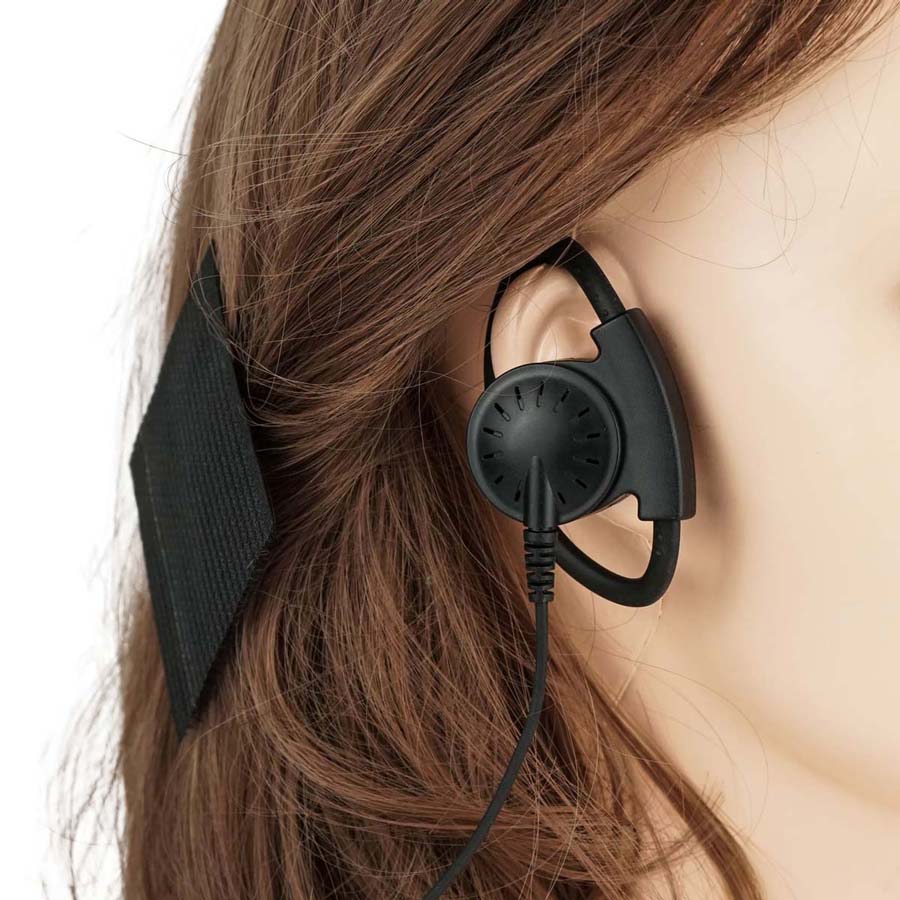 Retevis EEK012 Adjustable D-Shape Earpiece with PTT Mic (2-Pin)