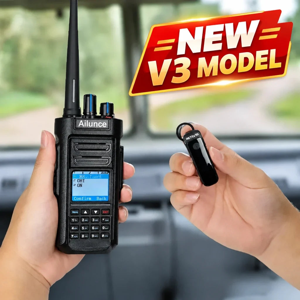 Retevis Ailunce HD2 V3 Waterproof Dual-Band DMR Amateur Radio (USB Programming Cable Included)