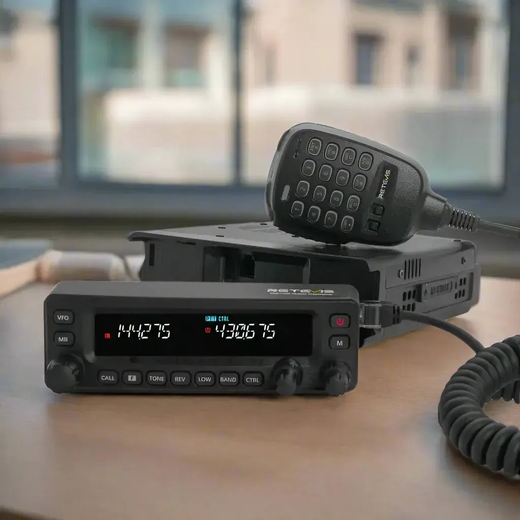 Retevis MA1 50W Dual Band Mobile Ham Radio w/ Wide-Band Receive