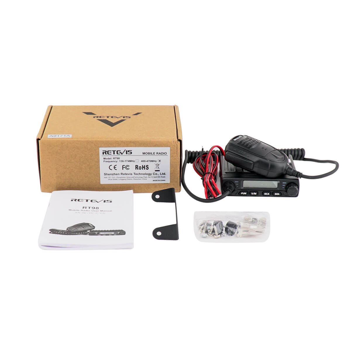 Retevis RT98 15W Mini VHF (2-Meter) Mobile Ham Radio