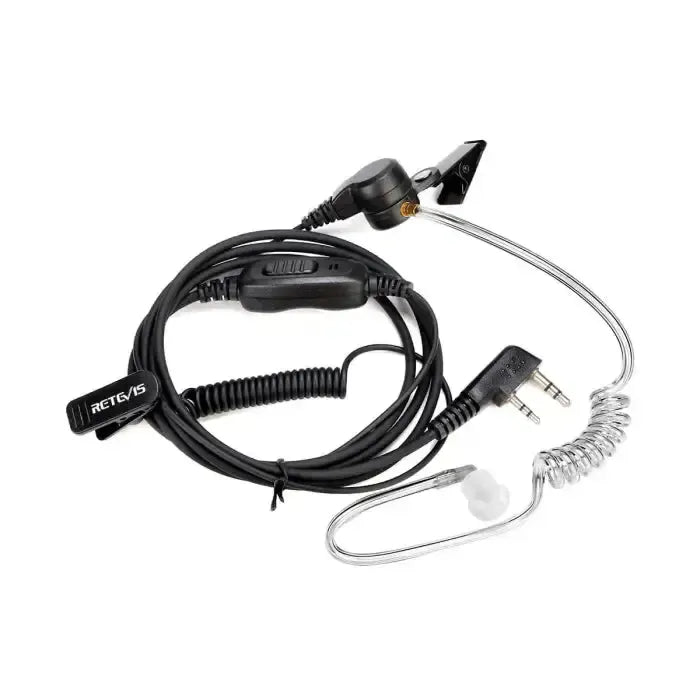 Retevis EEK009 Covert "Secret Service" Air Tube Earpiece Microphone (K1 2-Pin)