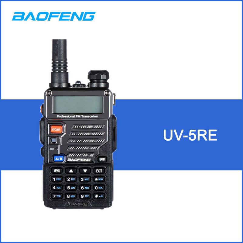 Baofeng UV-5RE UHF VHF Radio Dual-Band 128 Channels Upgrade Enhanced Metallic Version Portable Radio