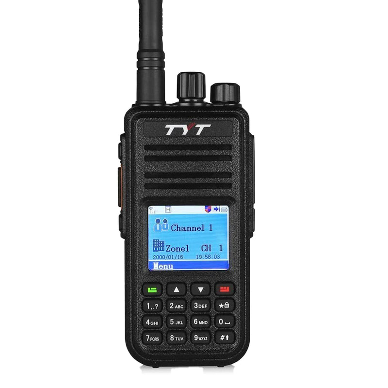 TYT MD-380 DMR Digital Radio Two Way Radio Walkie Talkie Cable and  Antenna (High Gain One included)