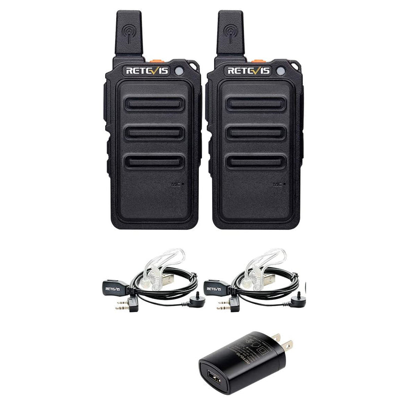 Retevis rt19 walkie talkie rechargeable hands-free way radio long ra