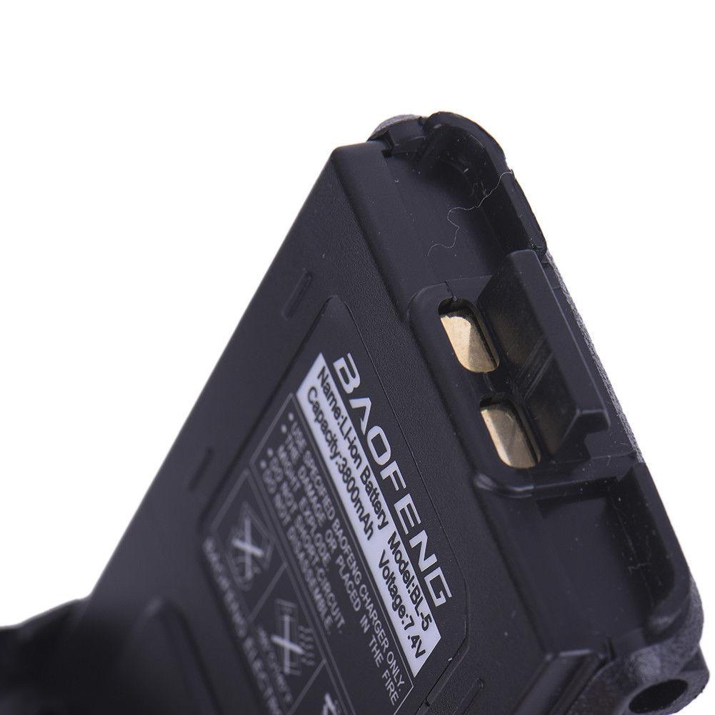Baofeng Batterie 3800mAh Li-ion Battery ForUV-5R V2+ UV5RQ BF-F8 BF-F8+ BF-F9 BF-F8HP DM-5R Two Way Radio Walkie Talkie Black - BAOFENGBFTECH