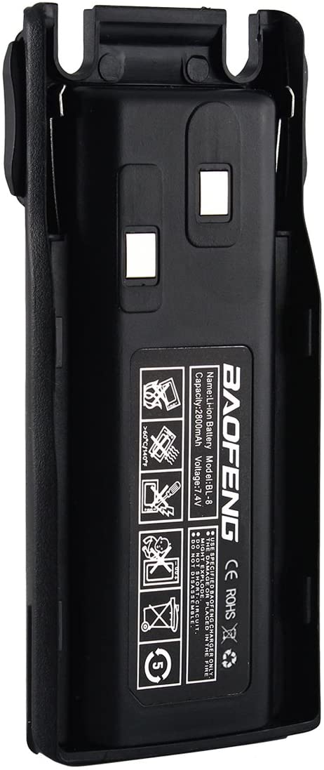 Baofeng 2800mAh 7.4V BL-8 Rechargeable Replacement Battery Pack for Baofeng UV-82 UV-82X UV-82C BFTECH UV-82RT Two Way Radio - BAOFENGBFTECH