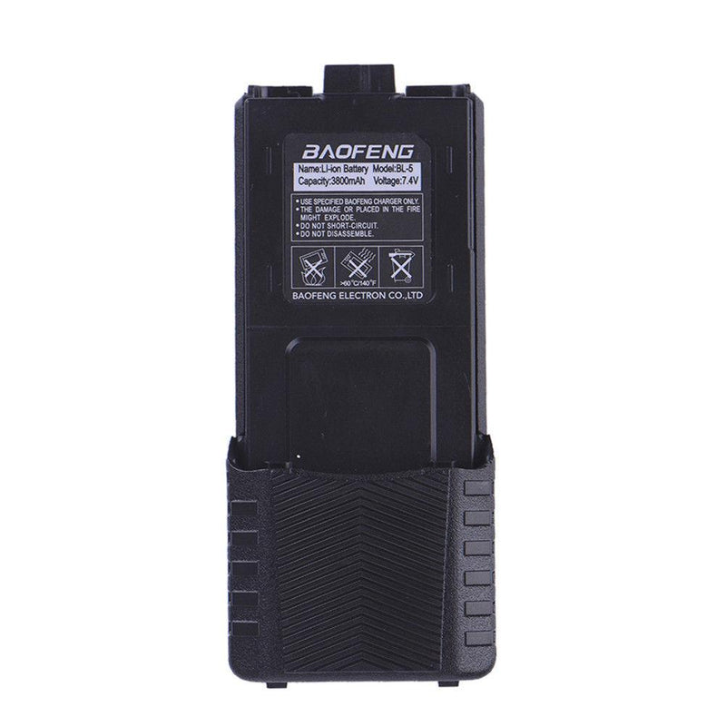 Baofeng Batterie 3800mAh Li-ion Battery ForUV-5R V2+ UV5RQ BF-F8 BF-F8+ BF-F9 BF-F8HP DM-5R Two Way Radio Walkie Talkie Black - BAOFENGBFTECH