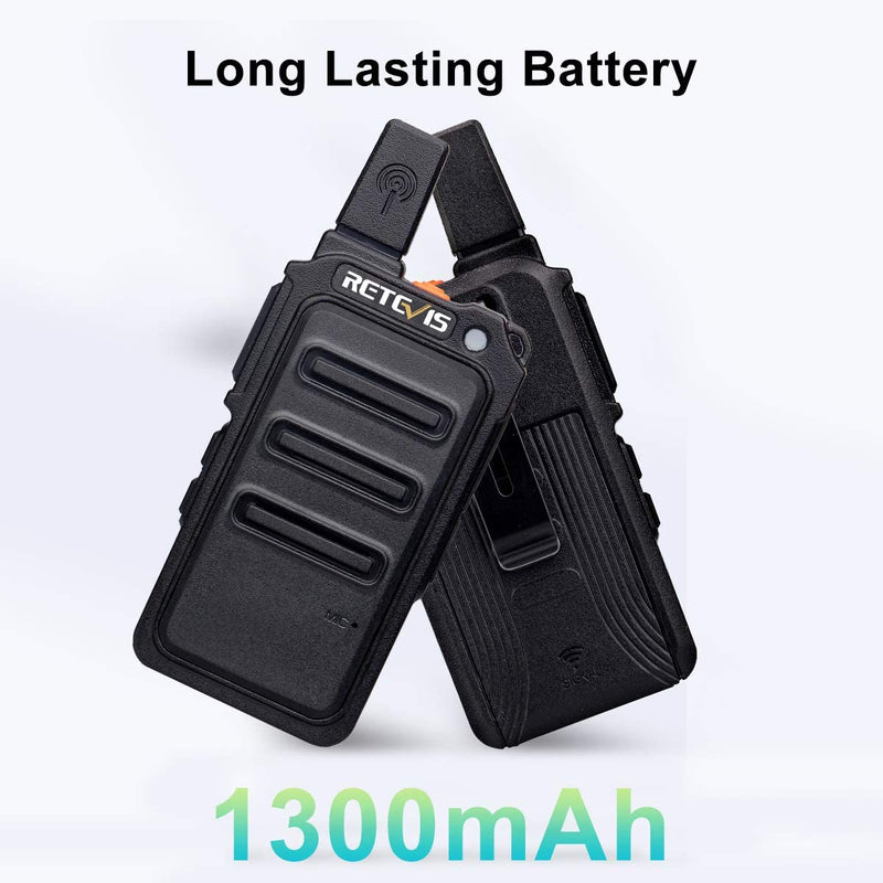 Retevis RT19 Two Way Radios Rechargeable,Portable Walkie Talkies for Adults,1300mAh Battery,Metal Clip,Hands Free Way Radios for Family Small Stores - 4