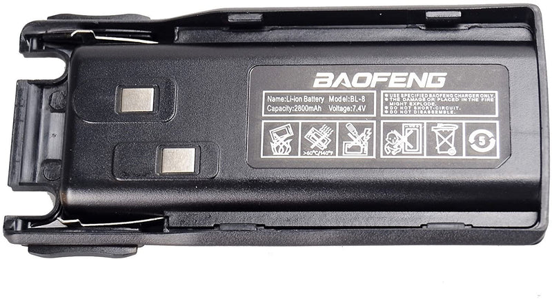Baofeng 2800mAh 7.4V BL-8 Rechargeable Replacement Battery Pack for Baofeng UV-82 UV-82X UV-82C BFTECH UV-82RT Two Way Radio - BAOFENGBFTECH