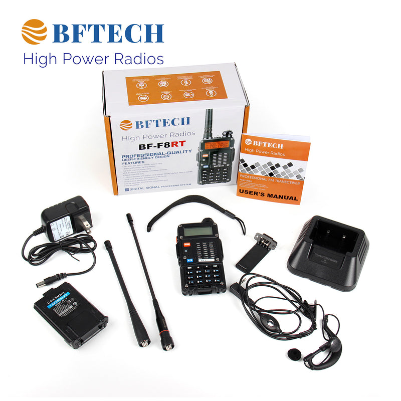BFTECH BF-F8RT 8-Watt Dual Band Two-Way Radio High Gain NA-772R Stretchable Antenna - BAOFENGBFTECH