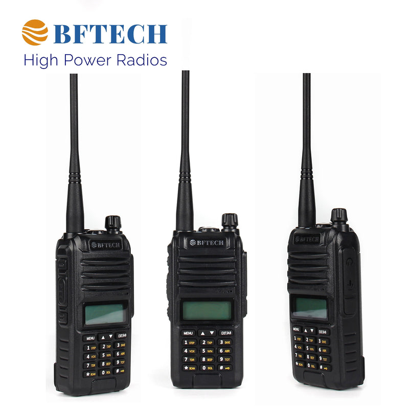 BFTECH BF-F8X3 Tri-Band 8 Watt VHF 1.25M UHF 136-174/220-260/400-520Mhz Portable Amateur Ham Two Way Radio - BAOFENGBFTECH
