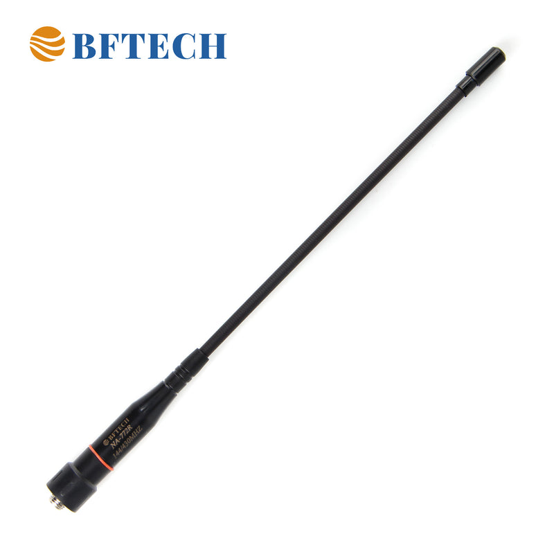 BFTECH NA-772 R Adjustable Max 14-Inch Dual Band Antenna (144/430Mhz) SMA Female High gain Handheld Antenna - BAOFENGBFTECH