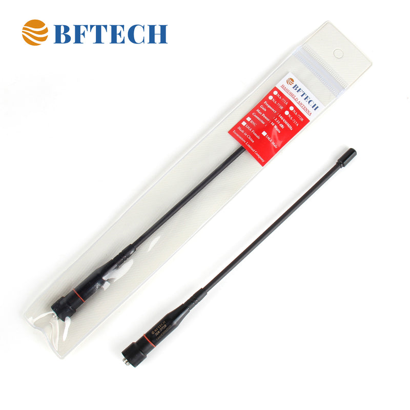 BFTECH NA-772 R Adjustable Max 14-Inch Dual Band Antenna (144/430Mhz) SMA Female High gain Handheld Antenna - BAOFENGBFTECH