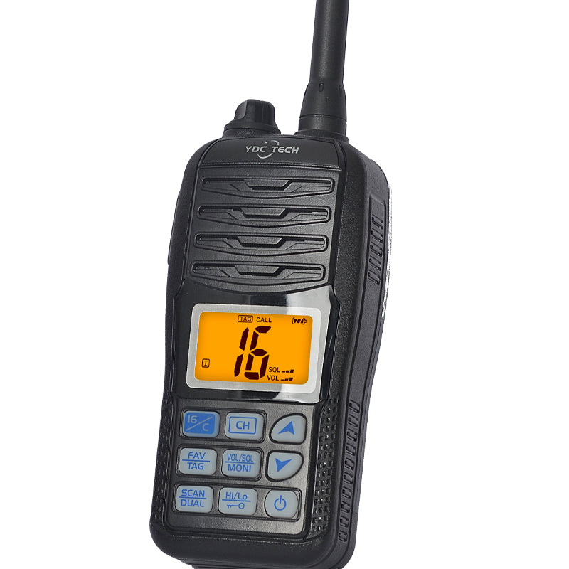 YDC TECH® MR-36M Handheld Waterproof VHF Marine Radio