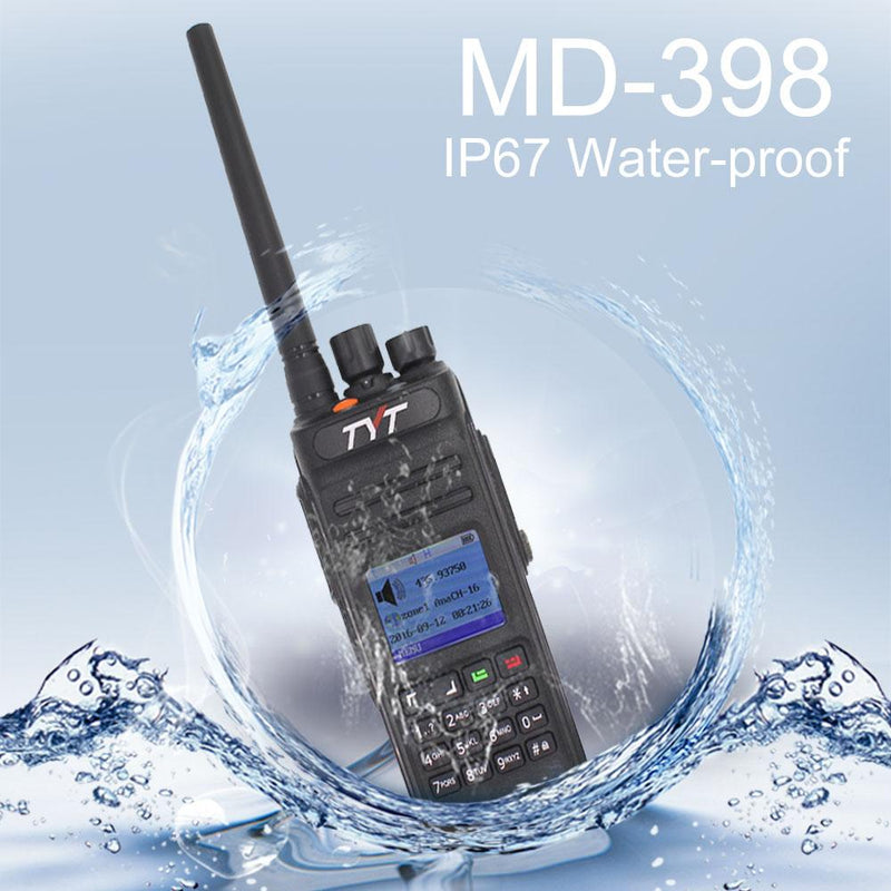 TYT MD-398 10 Watt DMR Digital Radio IP67 Waterproof Up to 1000 Channels with 2 Antenna (High Gain Antenna Included)-IC Certification ID: 10337A-MD380V - BAOFENGBFTECH