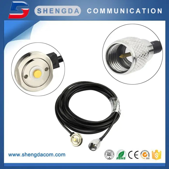 ShengDa Com SDNC1 NMO 3/4 Inch Mobile Antenna Mount With 4M RG58 PL259 Coax